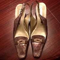 sapatos pele bronze