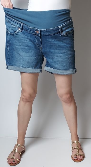 H&M MAMA_jeansowe ciążowe spodenki Plus size_48-50 ( 4XL-5XL )