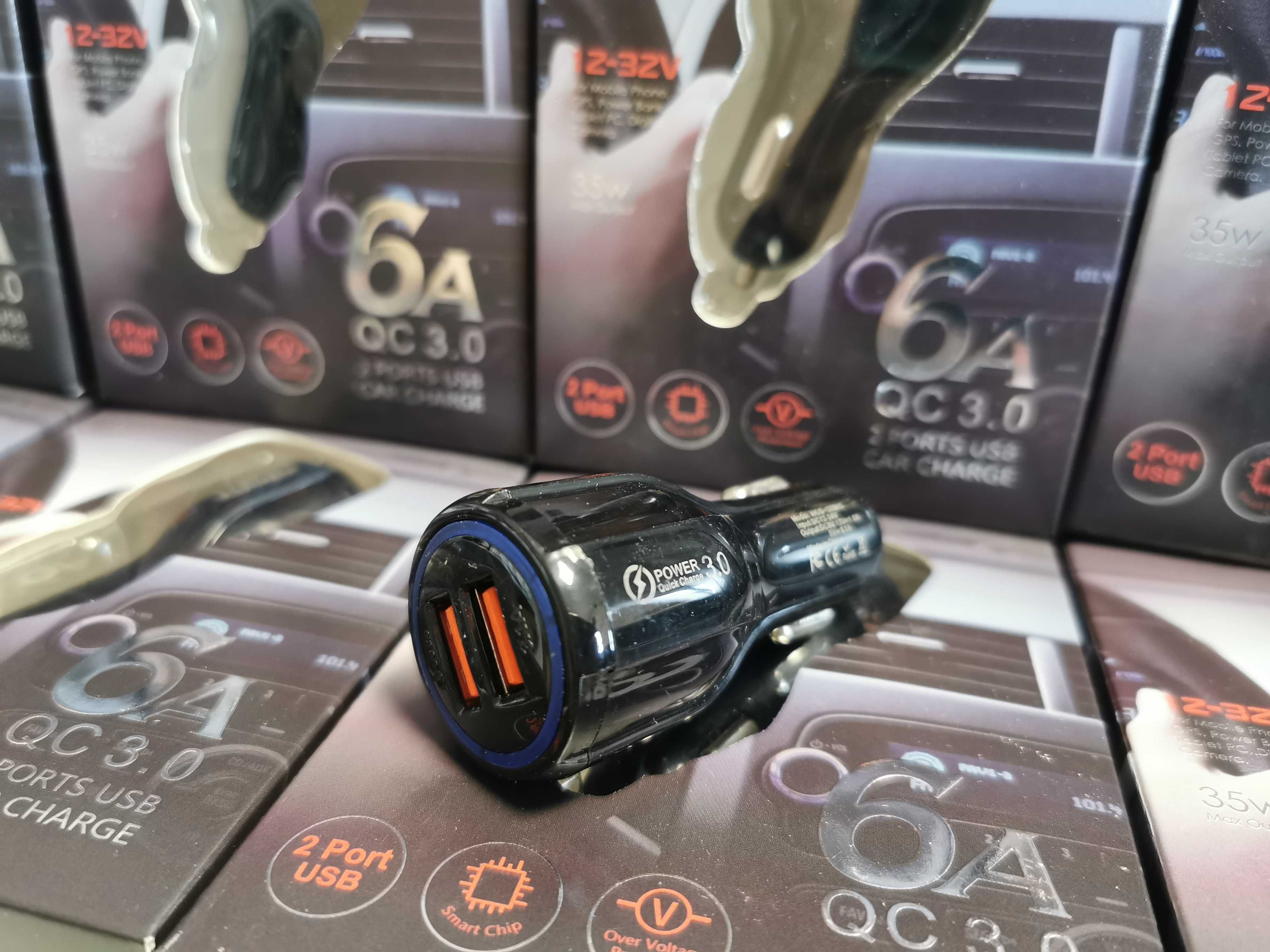 NOWA Ładowarka samochodowa QUICK CHARGE 3.0 3,1A 2x USB 6A