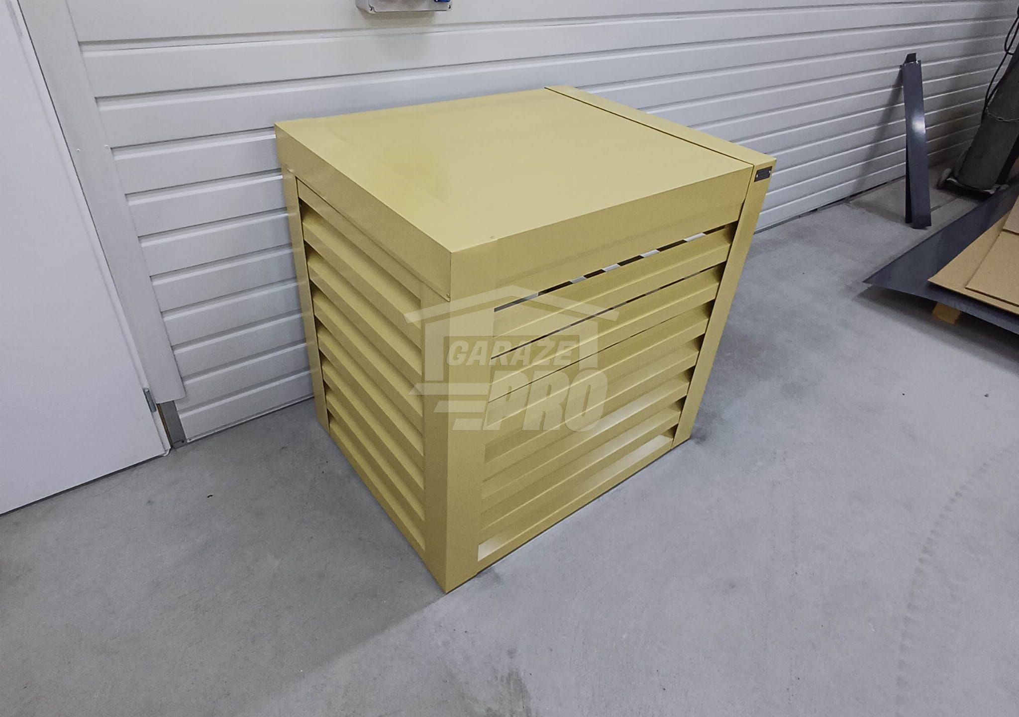 Osłona pompy ciepła 90x80x90 cm żółty Zabudowa GP503