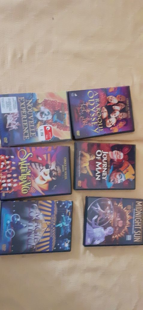 6 dvd~s cirque du soleil