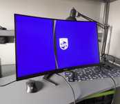 Monitor zakrzywiony Phillips 27m1c32 uszkodzony