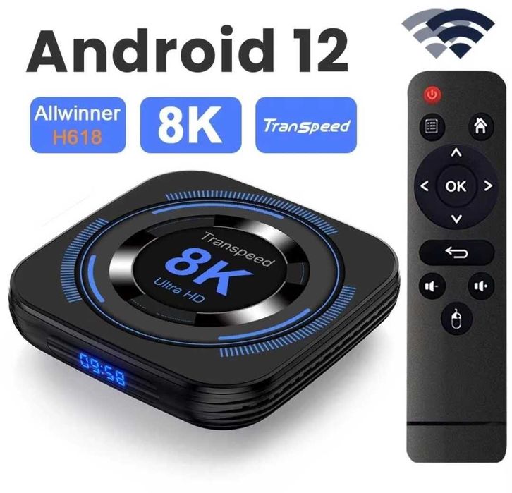 Transpeed 8K TV Box 4/32 4/64 смарт ТВ приставка
