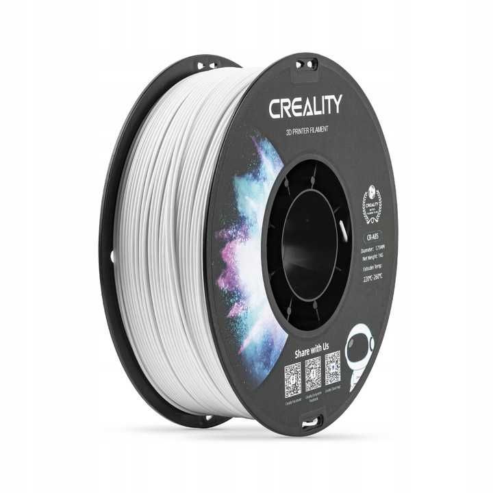 ABS-пластик Creality для 3D принтера 1.75 мм 1 кг Білий CR-ABS