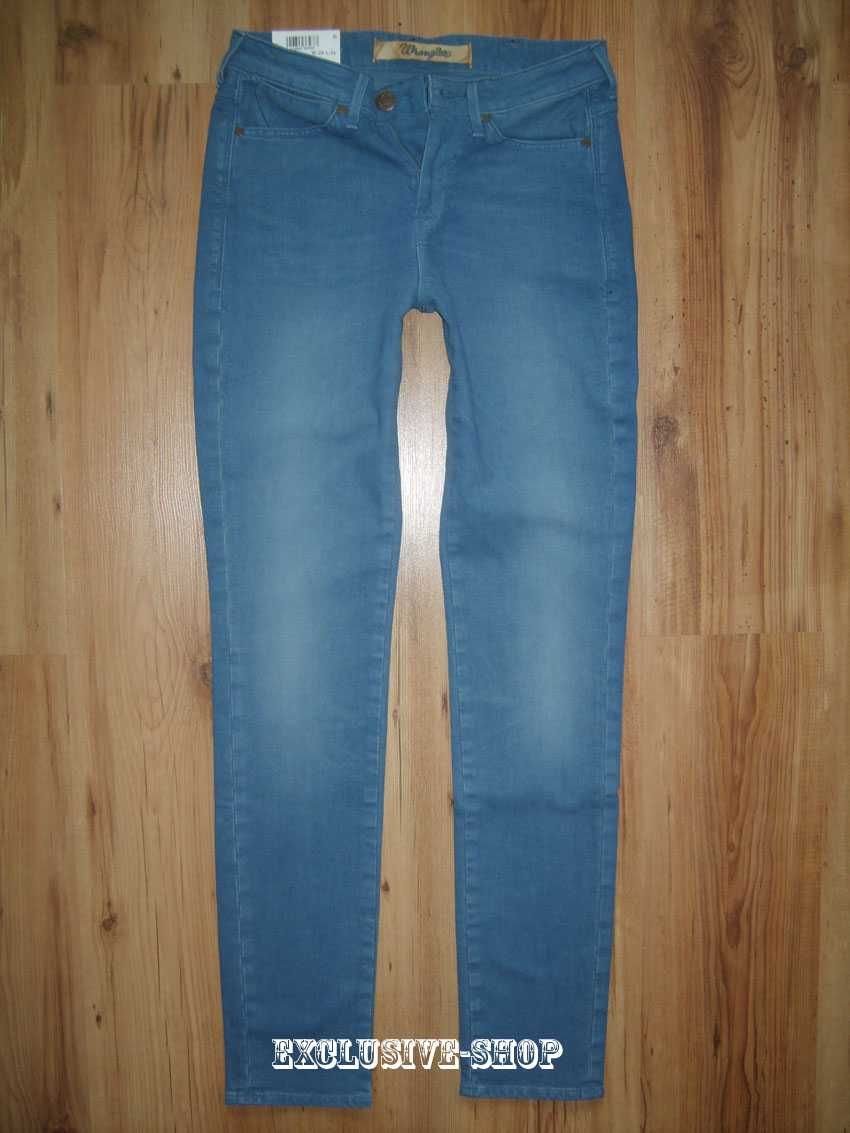 Spodnie granatowe damskie jeansowe Wrangler Jerry , W28 L34 pas 76 cm