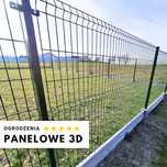 Ogrodzenie panelowe o wysokości 180 cm słupek, panel, obejmy Dostawa