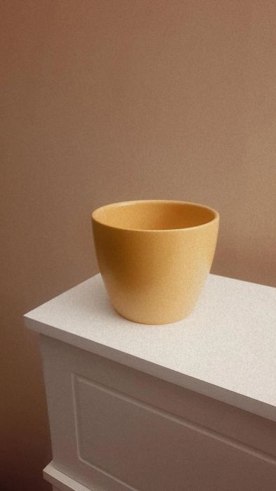 Nowa żółta ceramiczna doniczka osłonka na kwiaty T.K Maxx Hampton hit