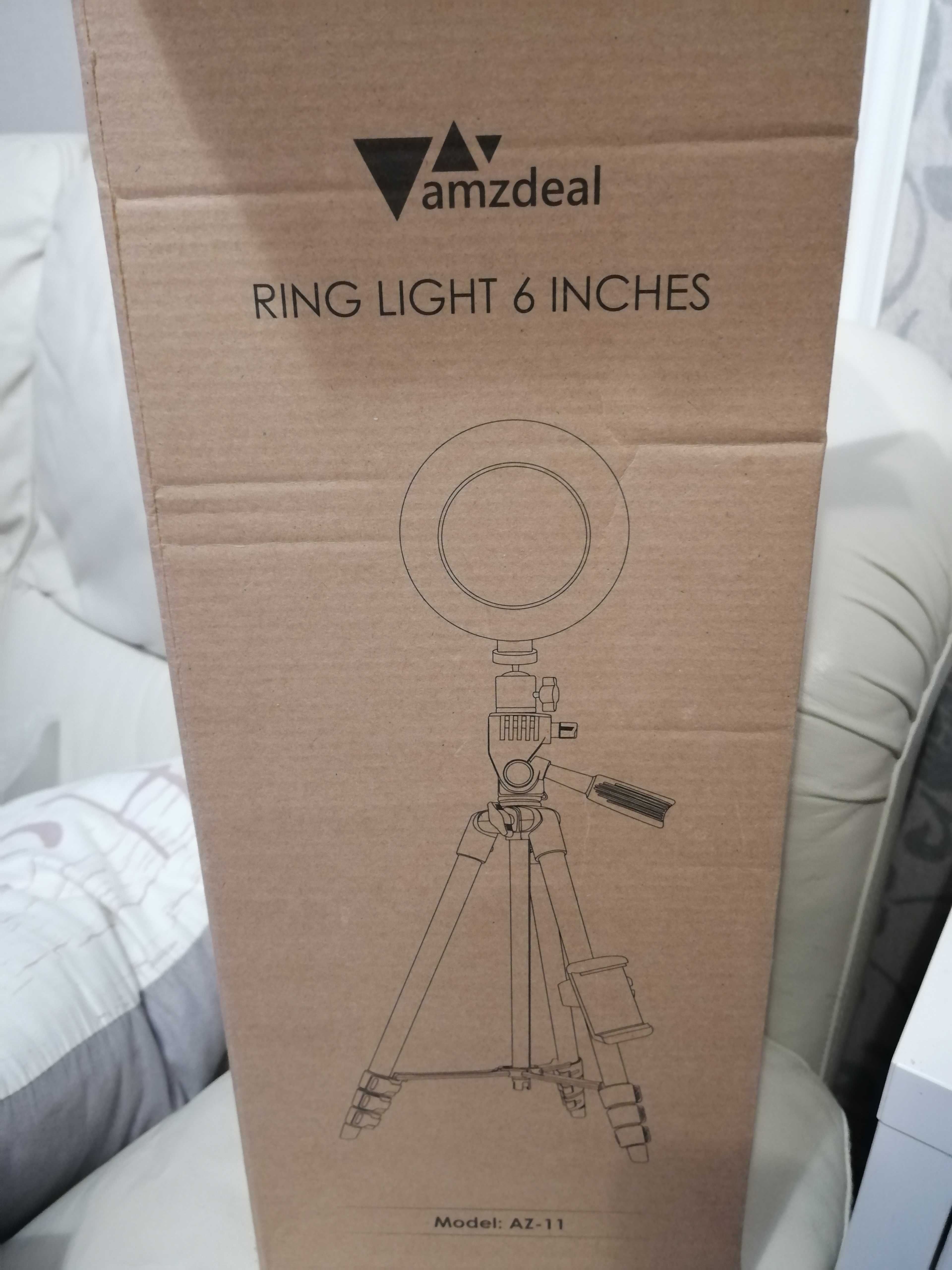 AMZDEAL AZ-11 ring light lampa pierścieniowa LED 6