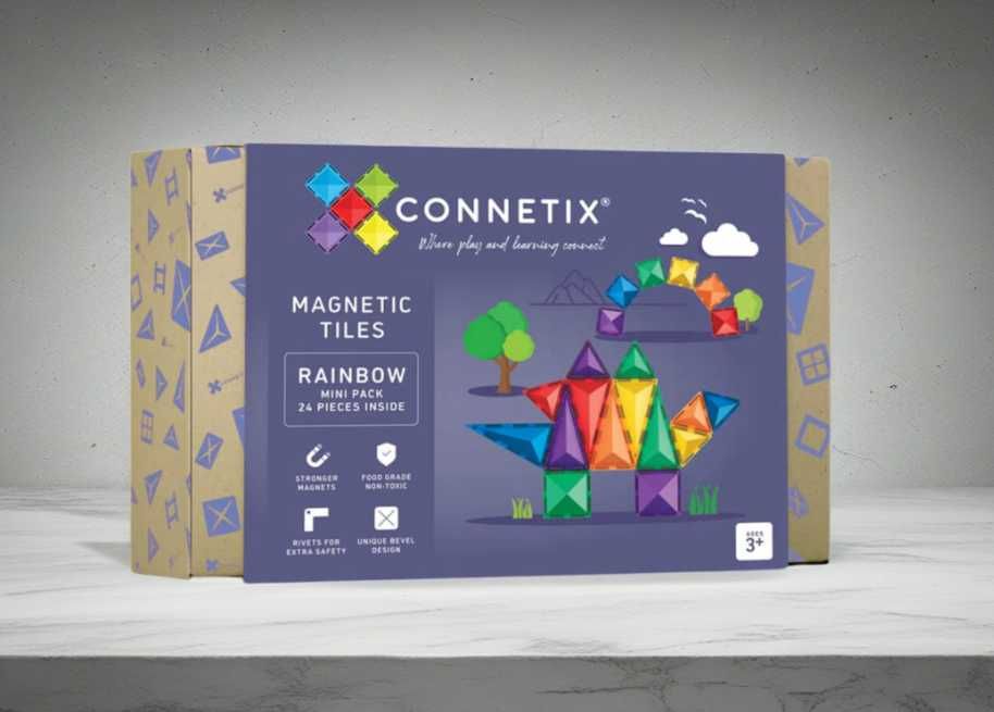 Klocki magnetyczne Connetix Rainbow 24 el. – bezpieczne, edukacyjne