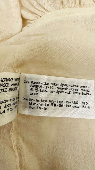 Сукня балон вишиванка ZARA біла лляна вишита платье вышиванка льон лен