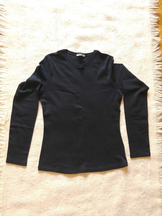 bluzka, koszulka damska bawełniana czarna
