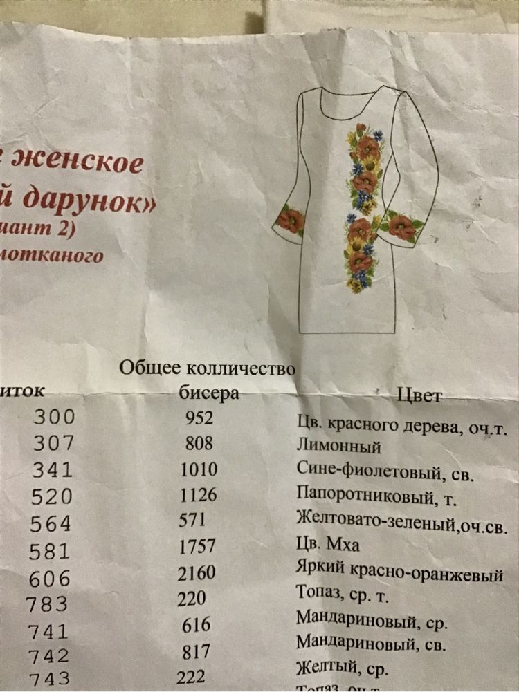 Друк заготовка плаття під бісер під нитку вишиванка маки вишивка