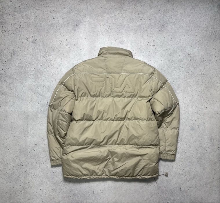 Винтажный Пуховик Fila С Большим Логотипом Оригинал Размер L Идеал