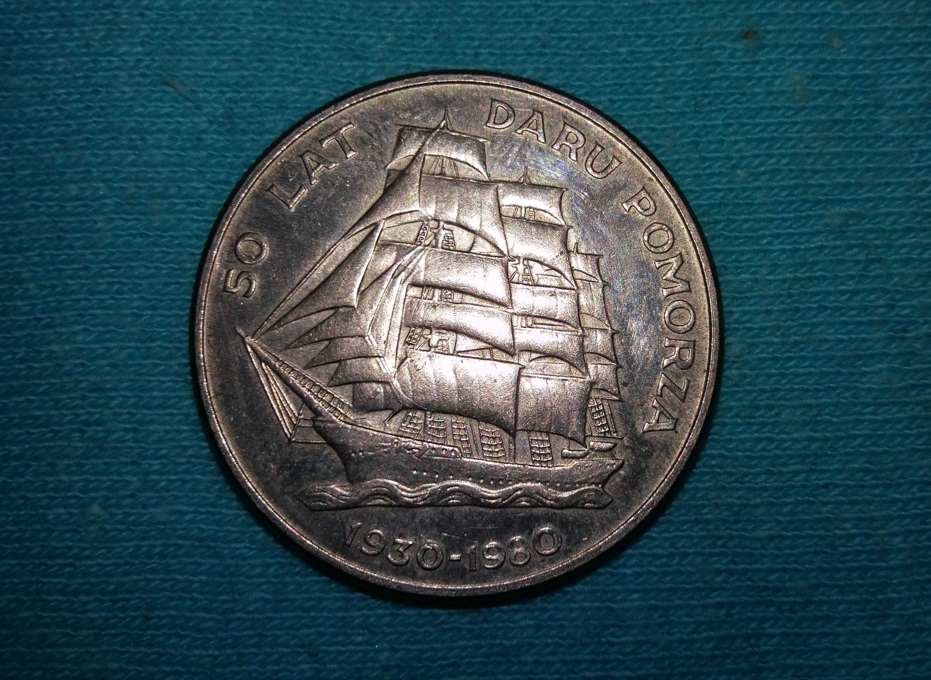 Moneta 20 złotych okolicznościowa 50 lat Daru Pomorza.Numizmatyka.