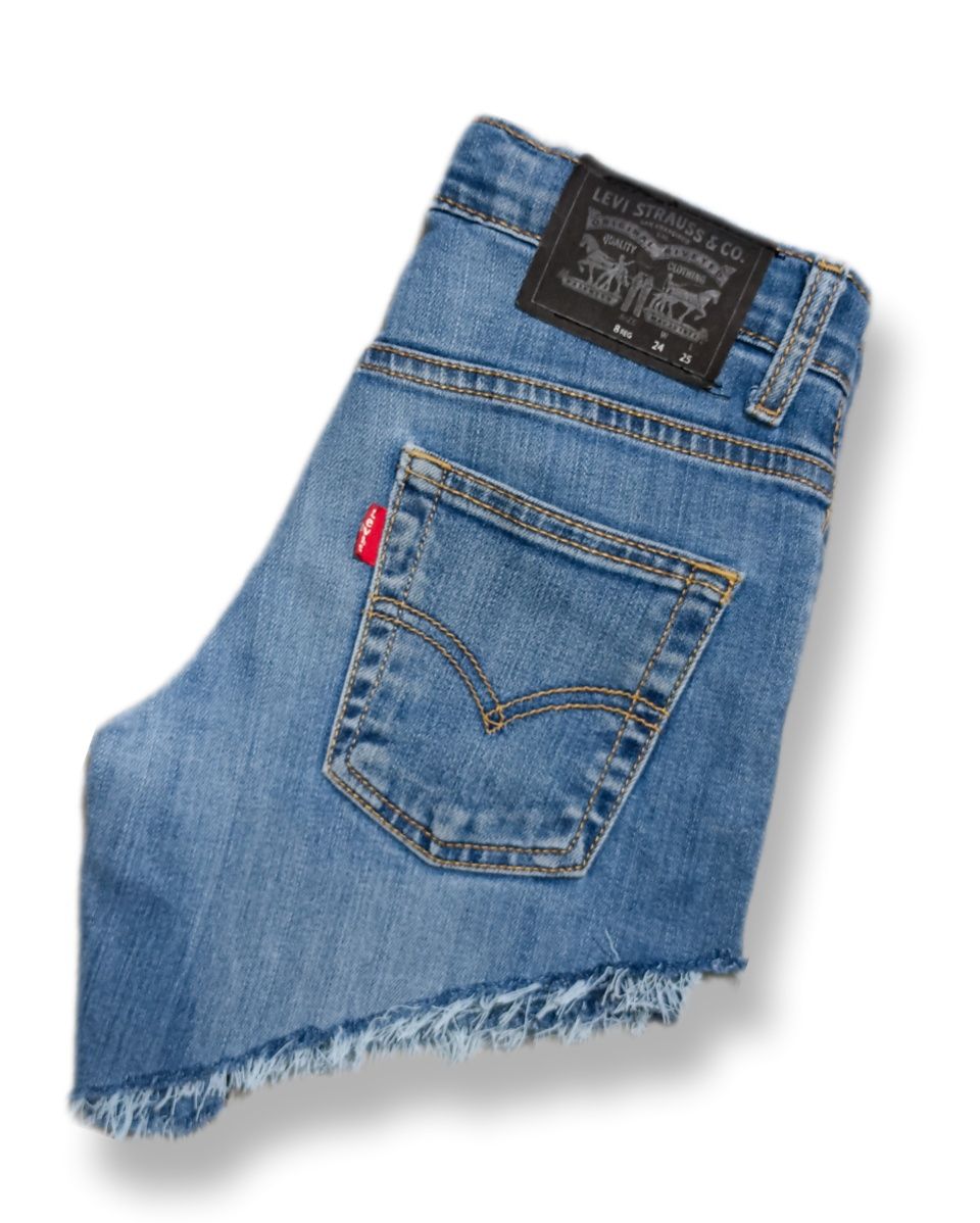 Damskie Krótkie spodenki Szorty jeansowe z wysokim stanem Levi's