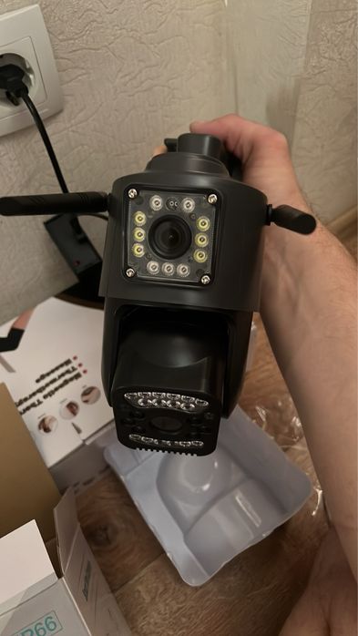 Уличная камера Wifi вайфай видеокамера  JNice 8Мп з 2 об'єктивами