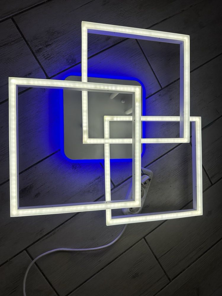 Новая Люстра лед led неон  светодиодная блютуз  bluetooth