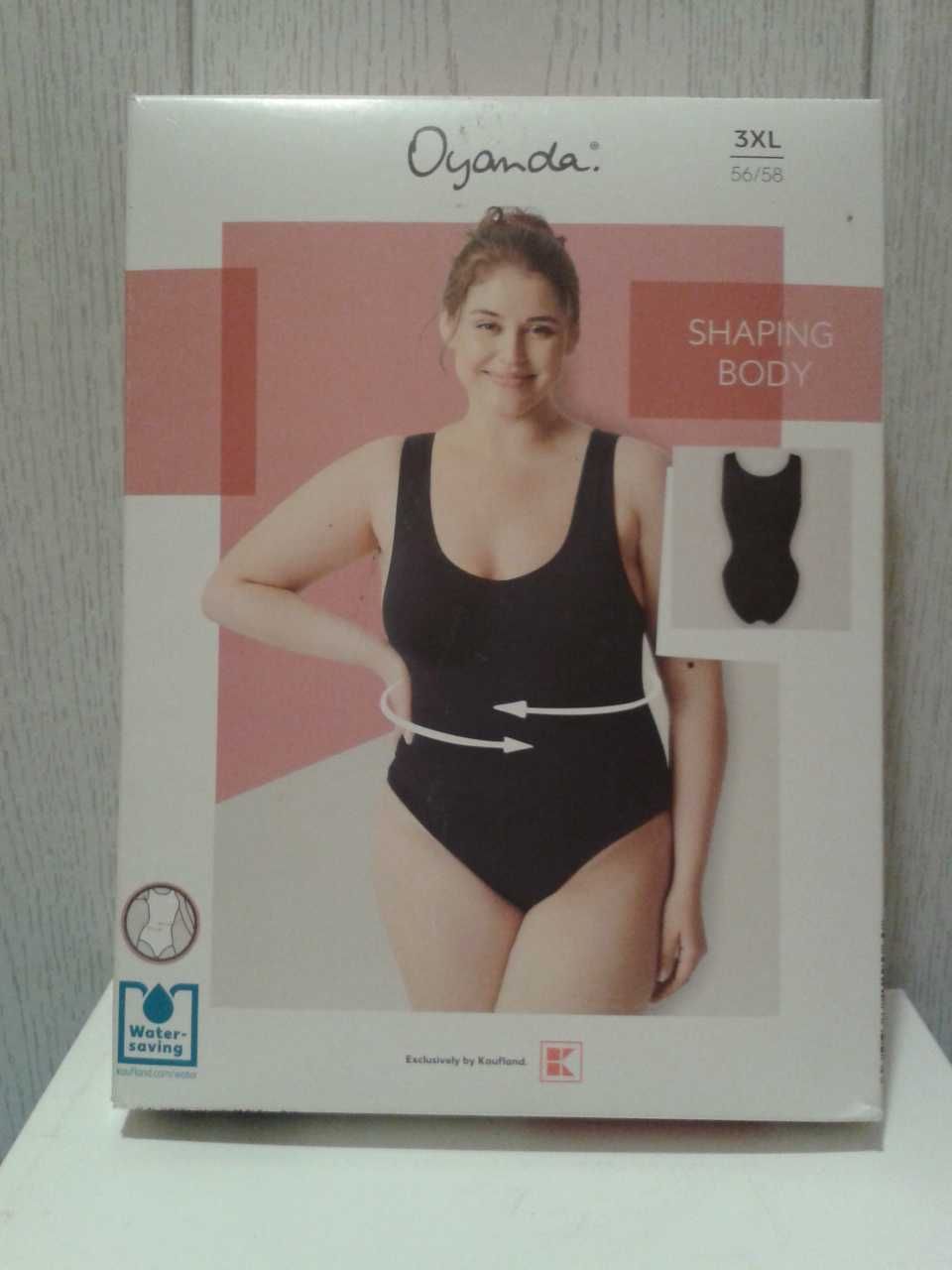 Oyanda BODY MODELUJĄCE piersi brzuch talię plecy, bezszwowe CZARNE 3XL