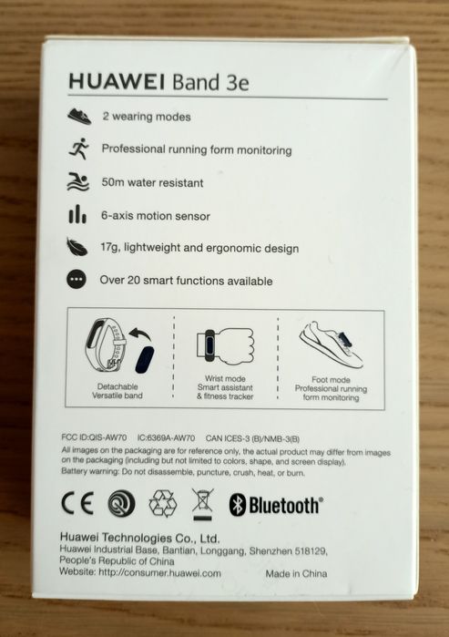 Smartwatch silicone preto Huawei