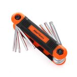 KLUCZE IMBUSOWE ampulowe TORX HEX długie 8 SZT CRV składane KD11935