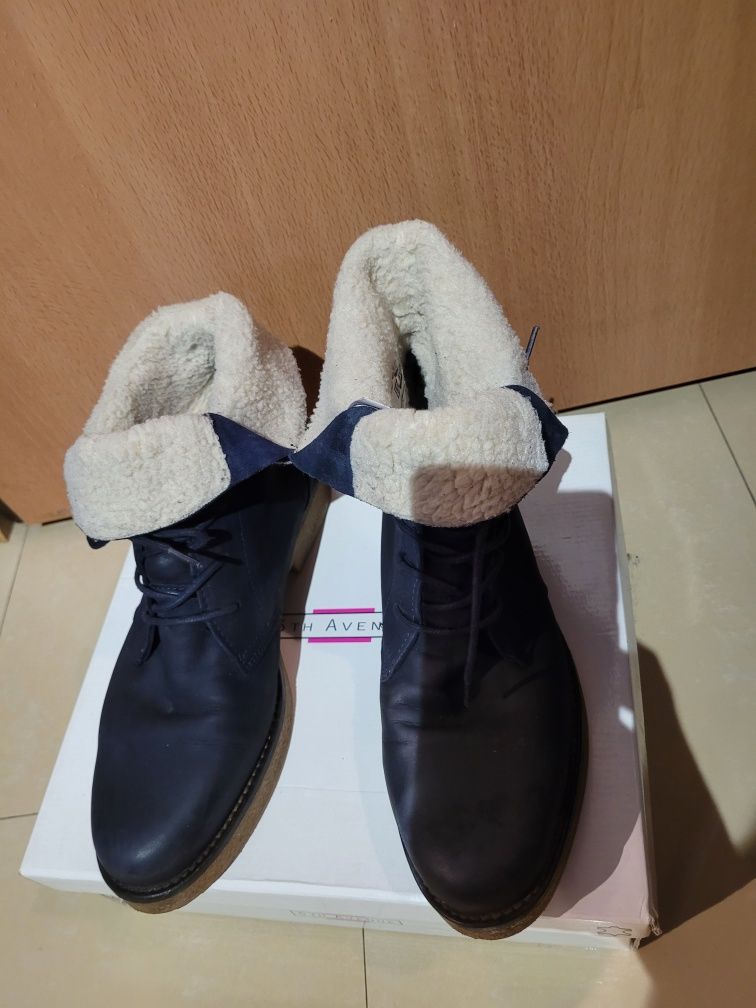 Buty zimowe ciepłe nubuk r.41