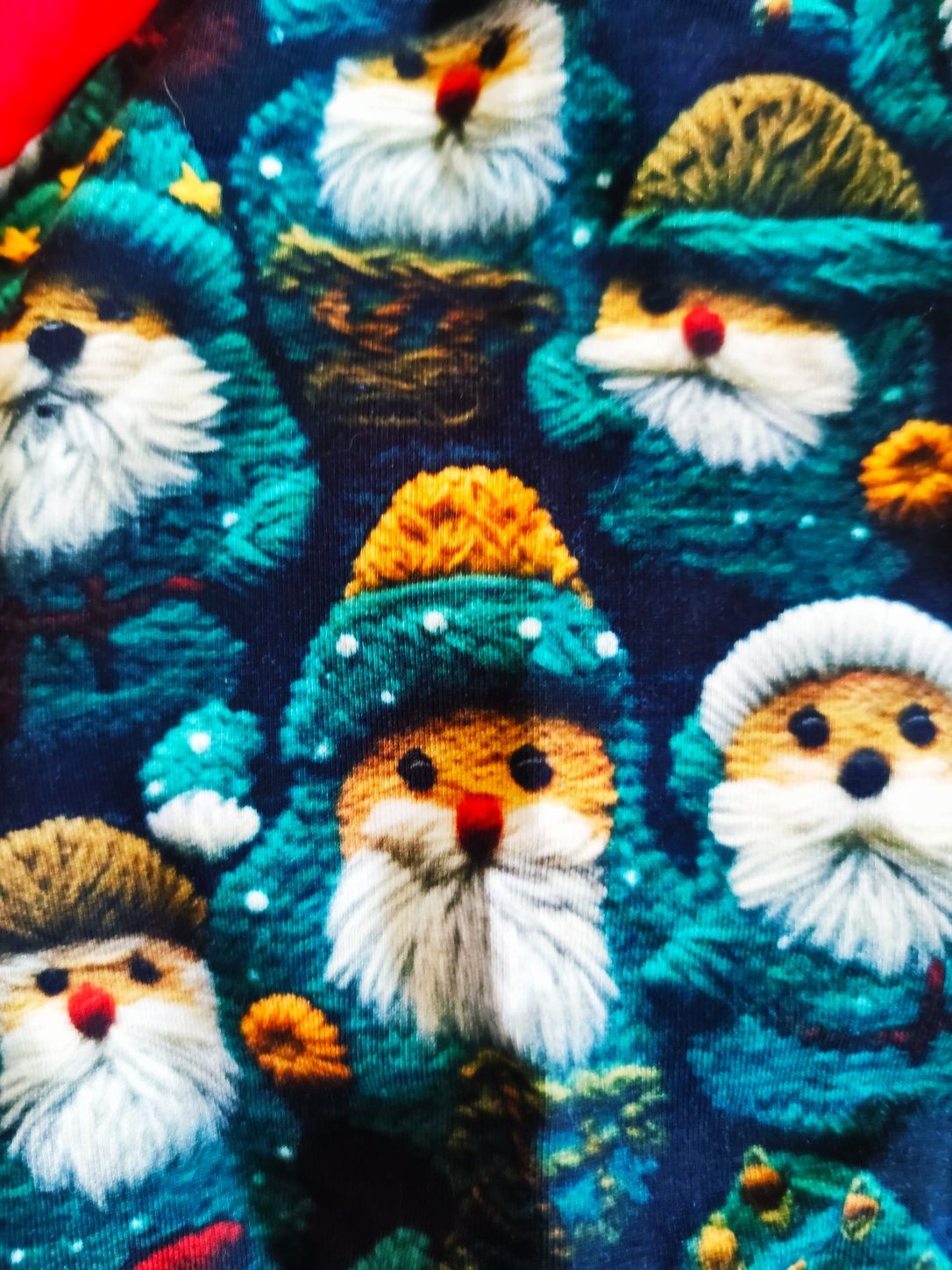 Handmade dres 86 oryginalny wzór Mikołaj