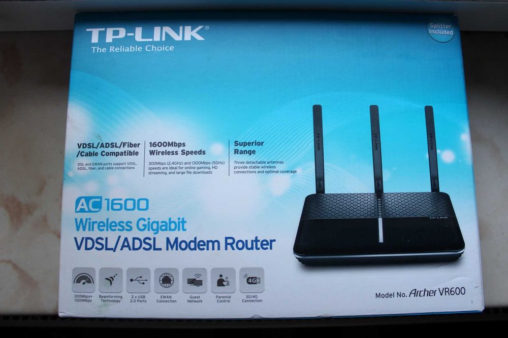 Router modem TP-Link Archer VR600 Wi-Fi 2.4GHz 5GHz AC1600