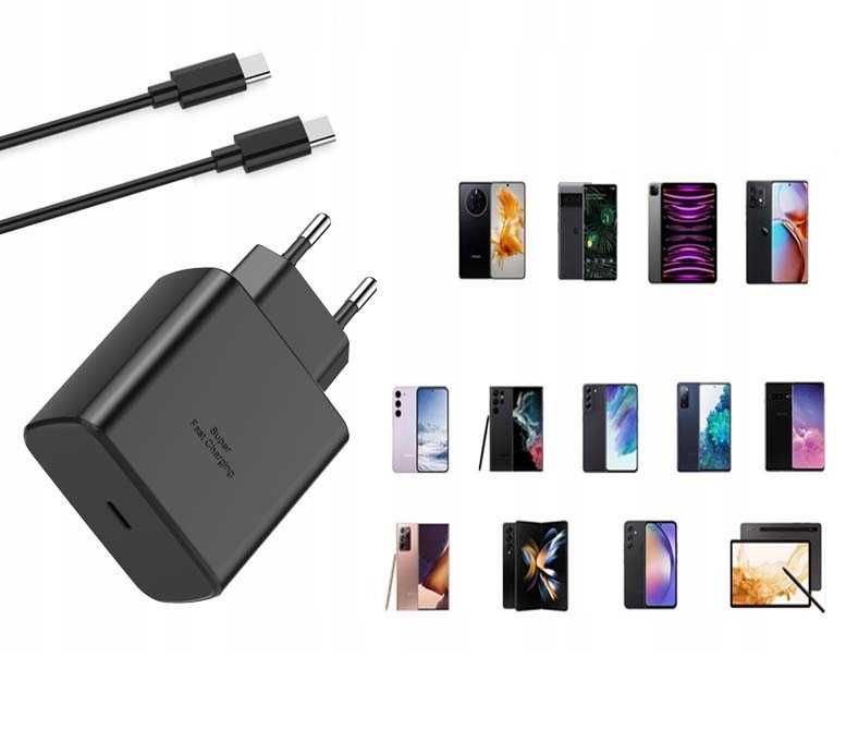 Szybka Ładowarka do Tabletu Smartfona SAMSUNG PD 45W + Kabel USB-C 2m