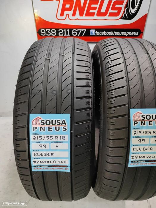 2 pneus semi novos kleber 215-55r18 oferta da entrega -120 euros