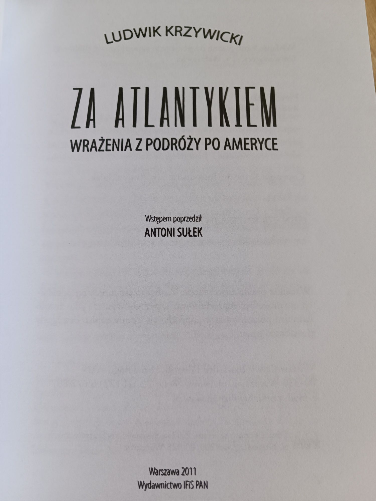 Książka Za Atlantykiem Zbigniew Krzywicki USA Stany Zjednoczone