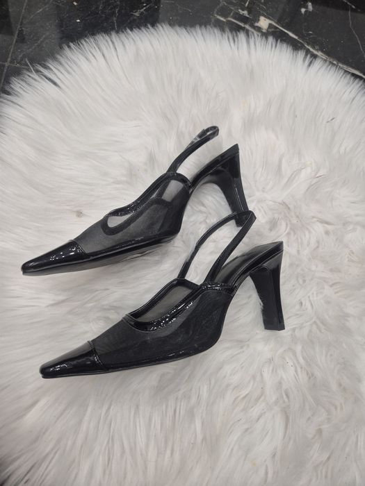 Szpilki eleganckie buty na obcasie h&m 38 czarne