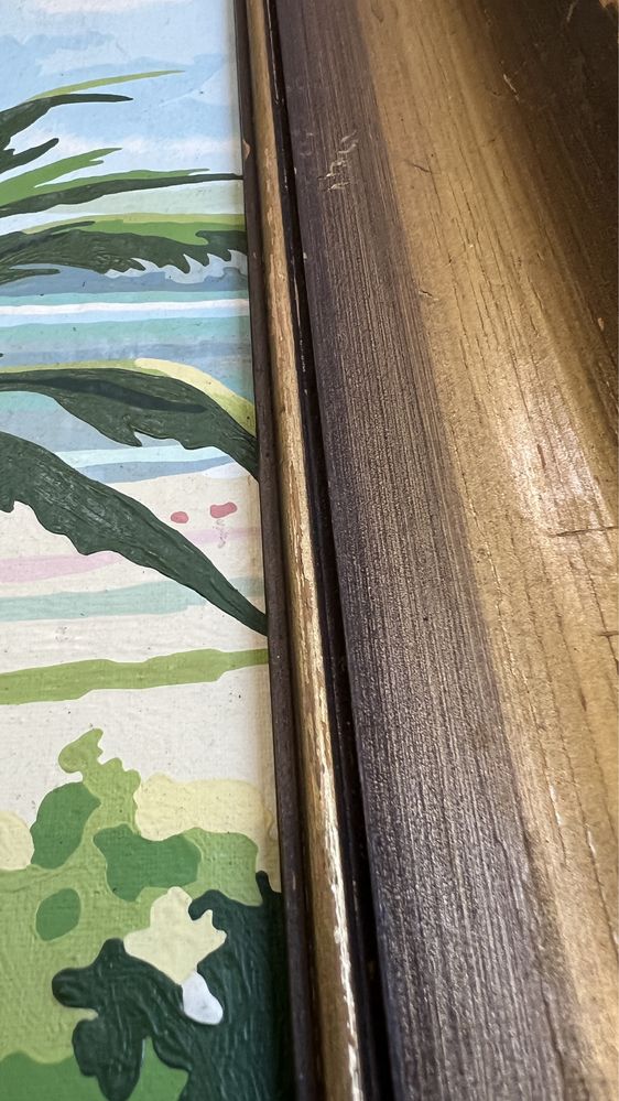 Antyk obraz olejny w pięknej drewnianej ramie tanio