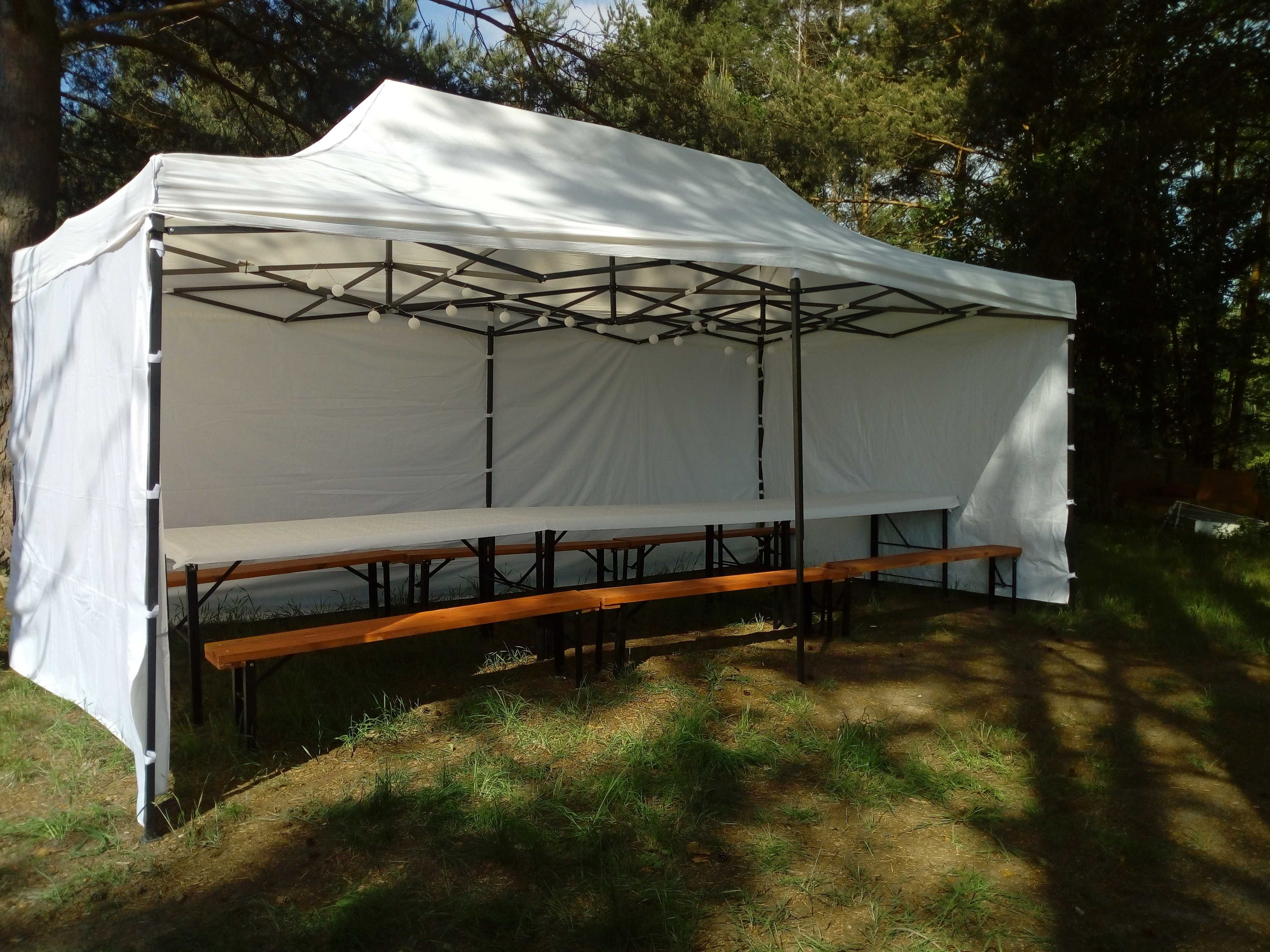 Imprezy w plenerze wynajem namiotów stołów i ławek nagłośnienie gril