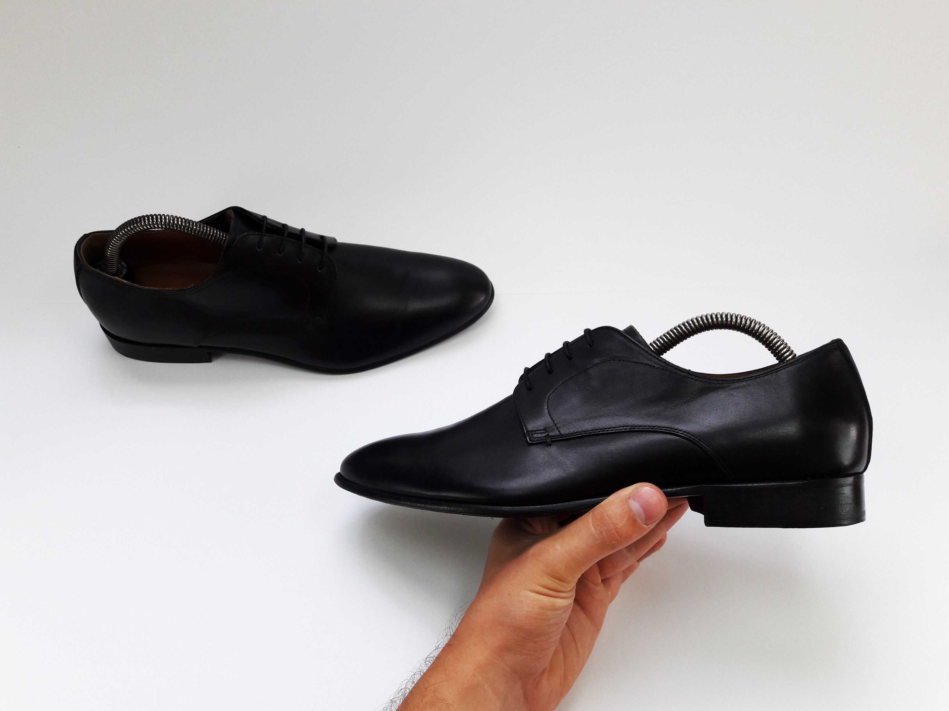 Чорні туфлі D.H.POLLAK Made in Italy 41 42 26.5-27 см