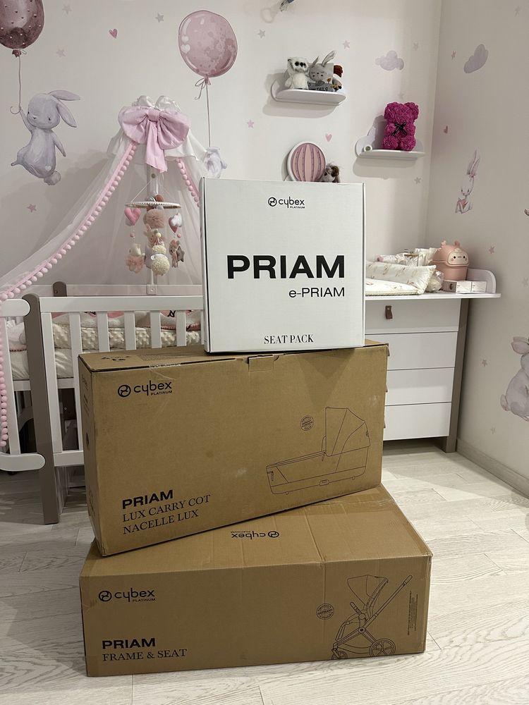 Дитячий візочок Cybex priam 4.0 Rose gold sepia black