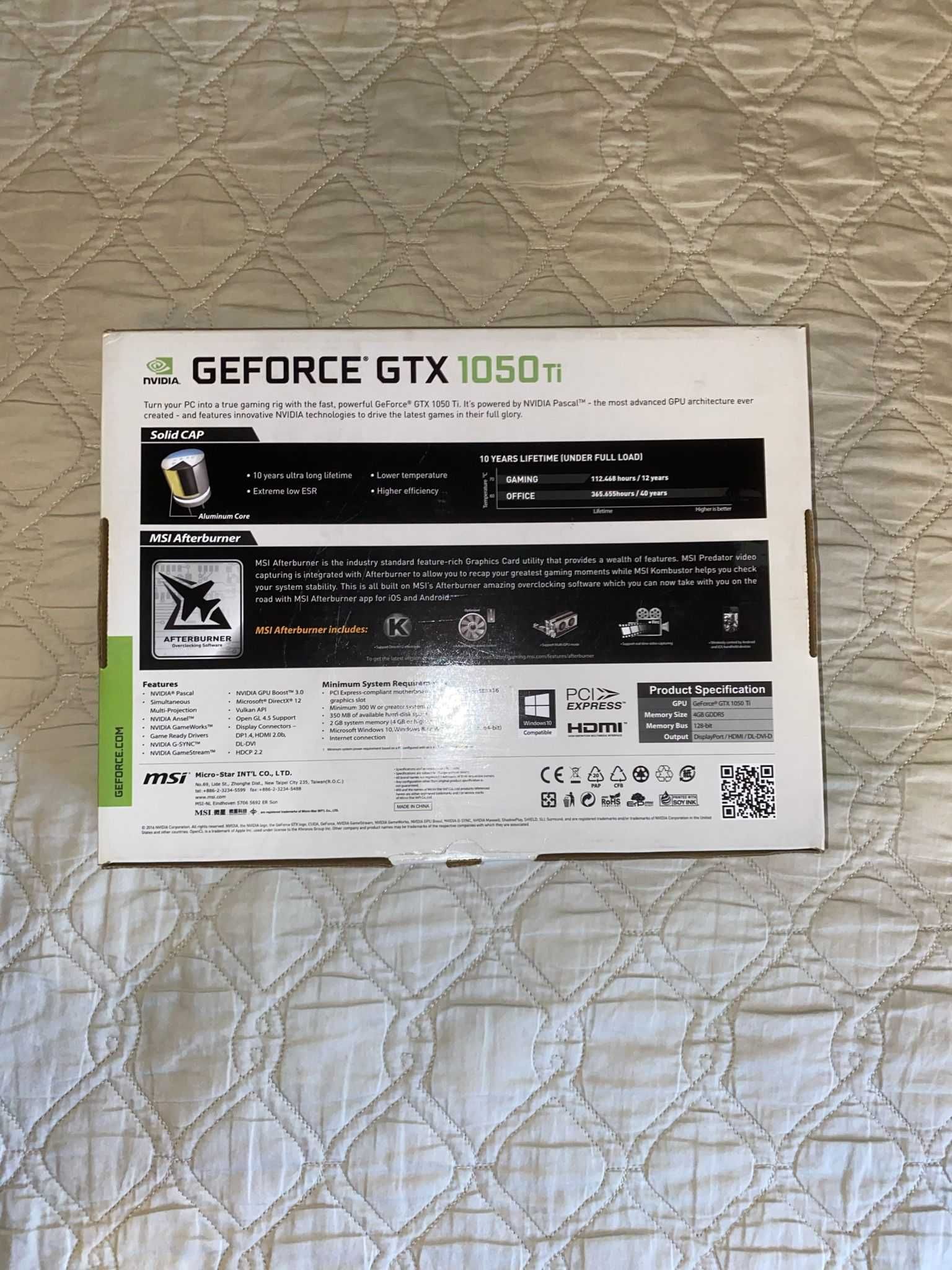 Msi Geforce GTX 1050 Ti