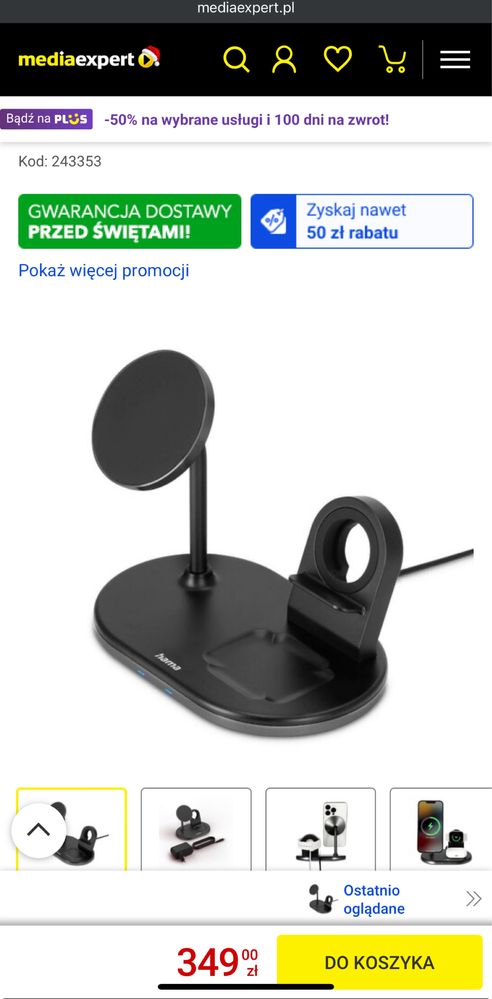 Ładowarka 3w1 do Apple magsafe