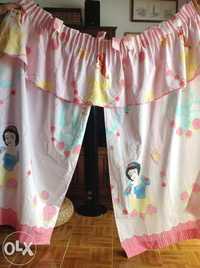 Cortinados quarto criança/menina princesas Disney