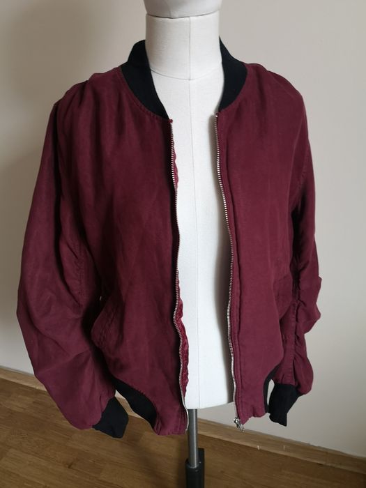 Kurtka bordowa bomberka bluza katana h 38 M ramoneska
