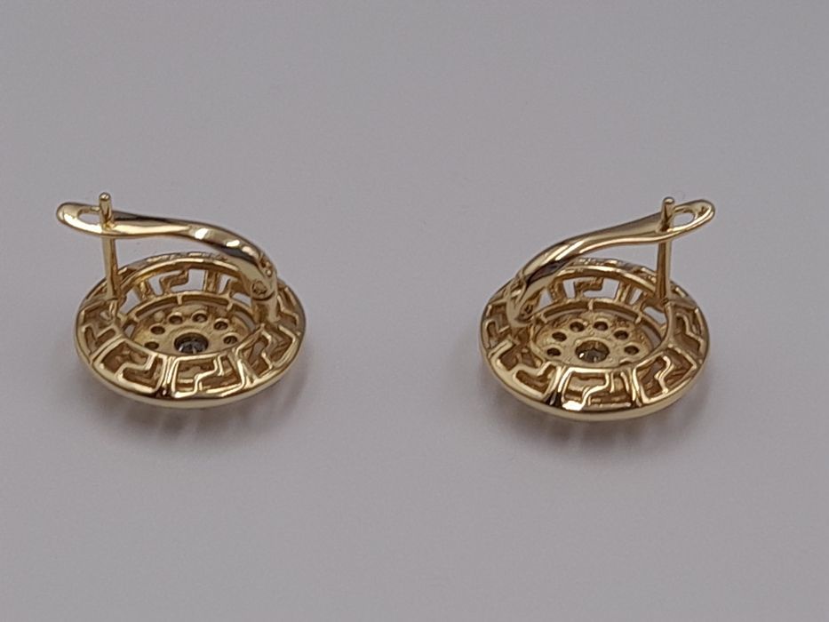 Kolczyki pozłacane 14 k Xuping  grecki wzór