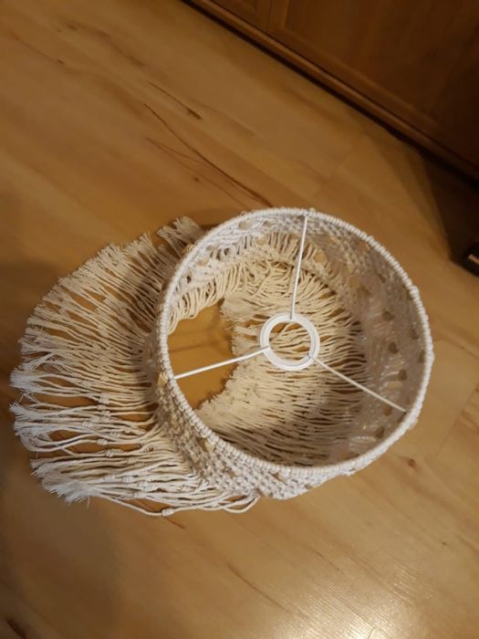 Abażur żyrandol lampa makrama boho rękodzieło
