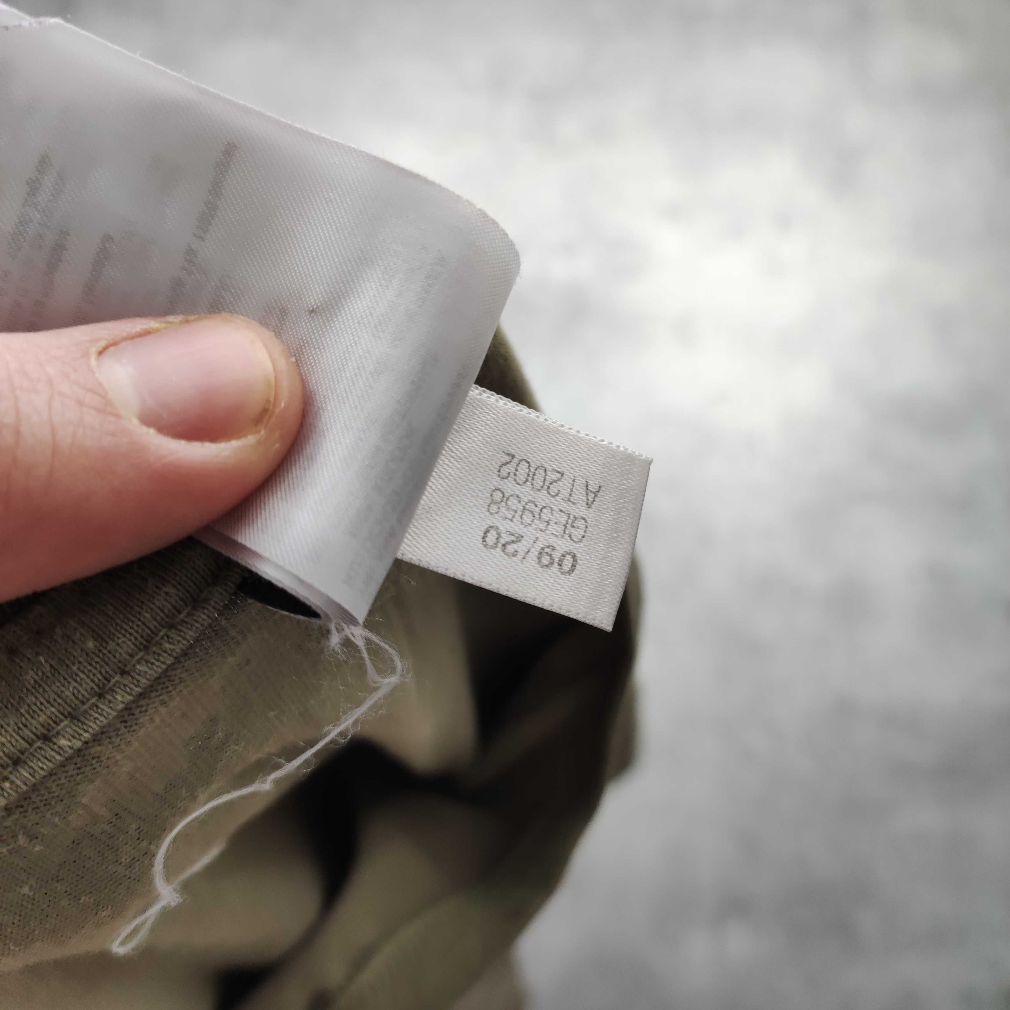 MĘSKA Koszulka PREMIUM Adidas Duże Logo Bawełna Khaki Oliwka Sport