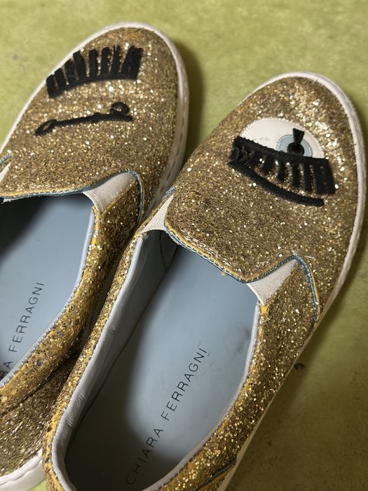 Макасини сліпери сліпони Chiara Ferragni GOLD