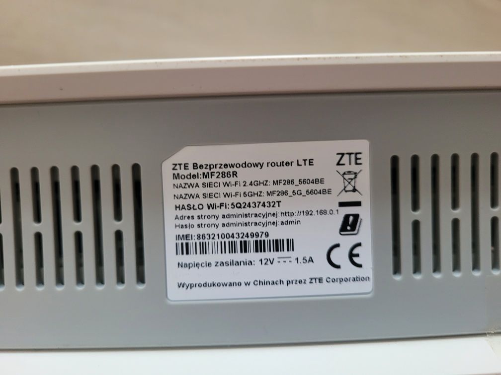 Router bezprzewodowy  ZTE MF286R LTE