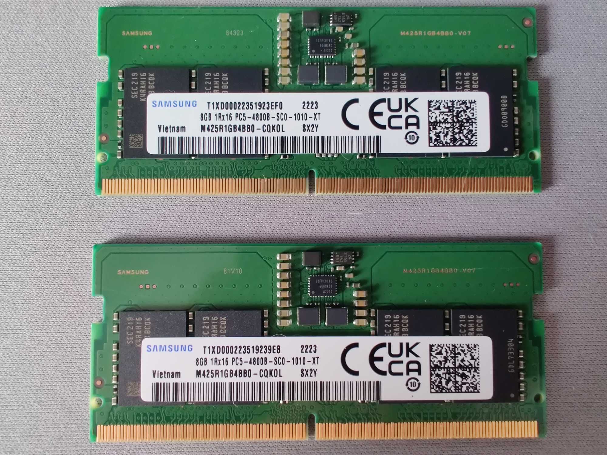 Pamięć RAM 16GB (2x8GB) DDR5 4800MHz SASMUNG SODIMM dual-channel NOWE