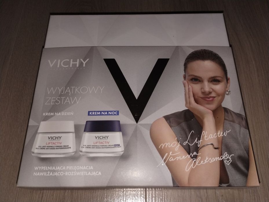 Vichy zestaw krem na dzień i noc NOWY z kwasem hialuronowym 2 x 50ml