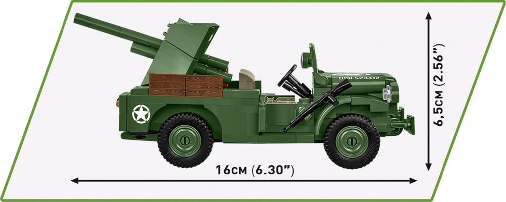 Klocki cobi 3116 pojazd 37MM GMC M6 FARGO