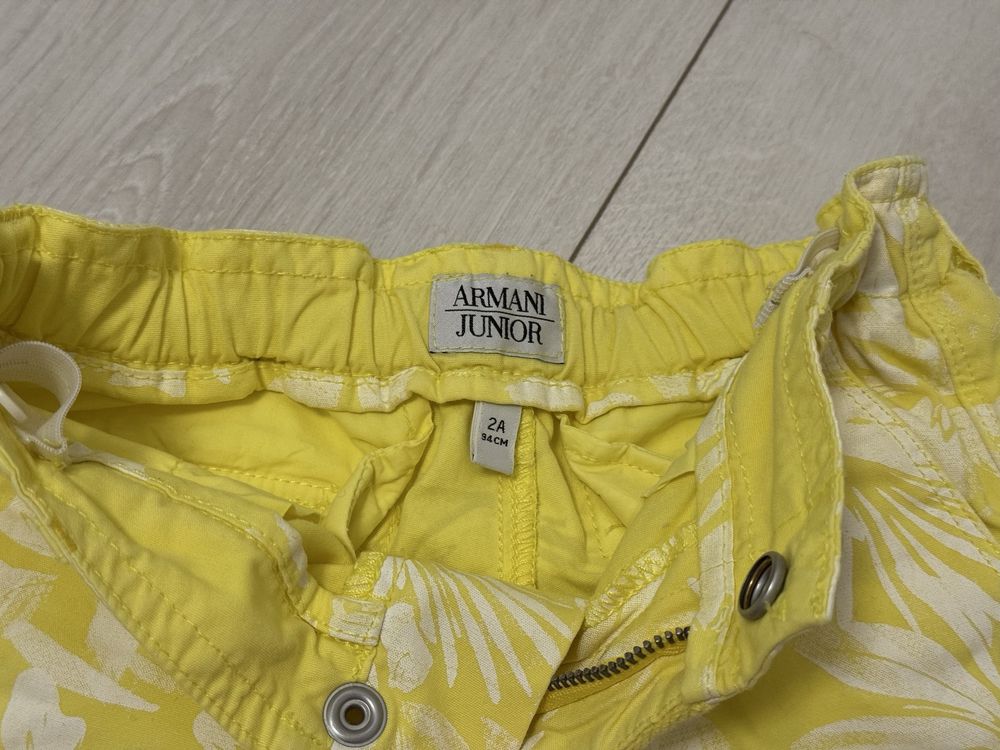 ARMANI JUNIOR 2 lata r. 92 spodenki chłopięce krótkie z kieszeniami