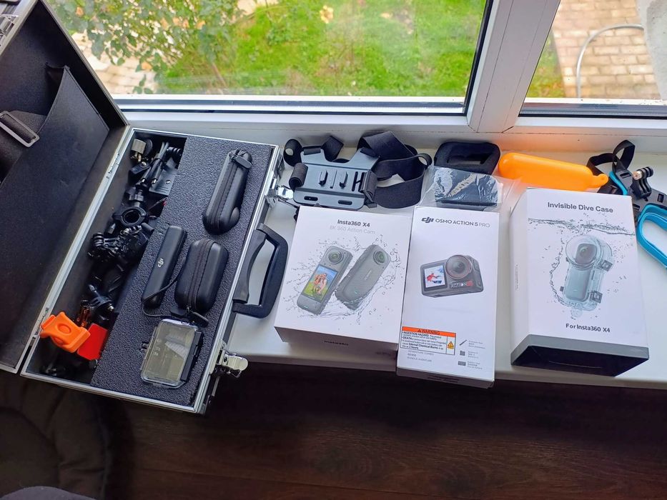 insta 360x4 та dji osmo action 5 pro та багато аксесуарів
