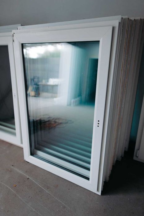 Okna używane 104x136 PCV Duży SKŁAD OKIEN Dowóz, balkonowe, tarasowe